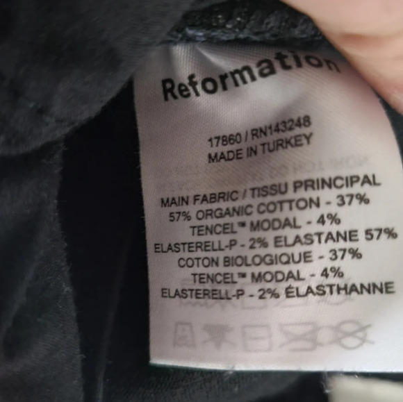 Reformation, Black Casual Skinny High Waisted Denim Jean - Picture 7 of 10
